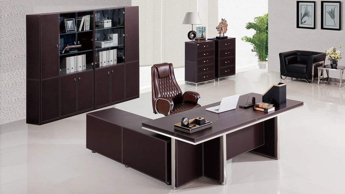 F-26 Brown Executive Desk Collection