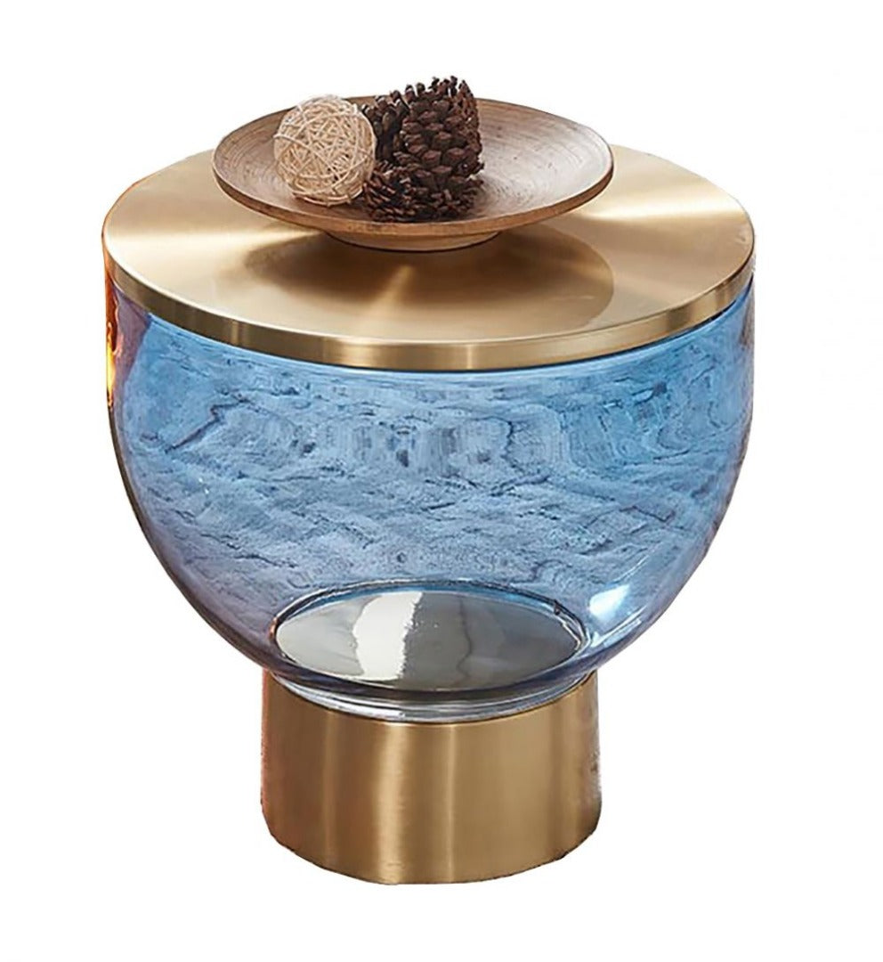 W9320 Blue Coffee Table & Orange End Table Collection