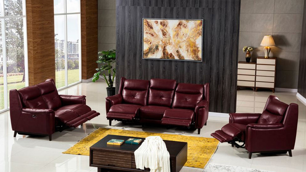 EK-H237 Top-grain Cow Hide Power Recliner Collection