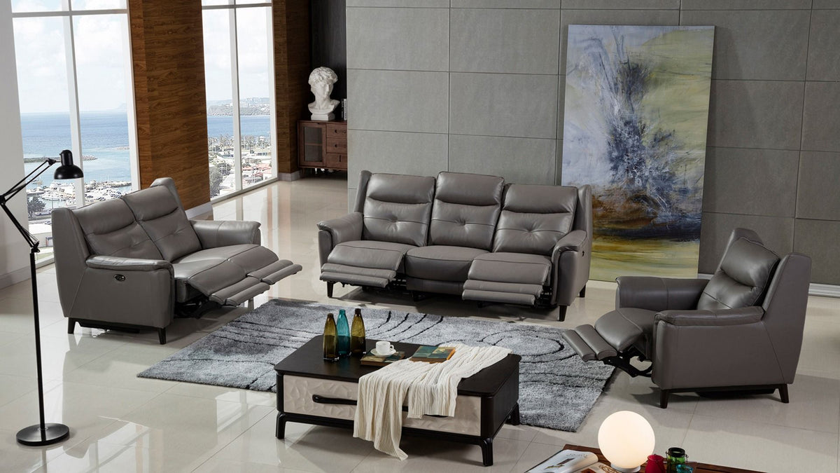 EK-H237 Top-grain Cow Hide Power Recliner Collection
