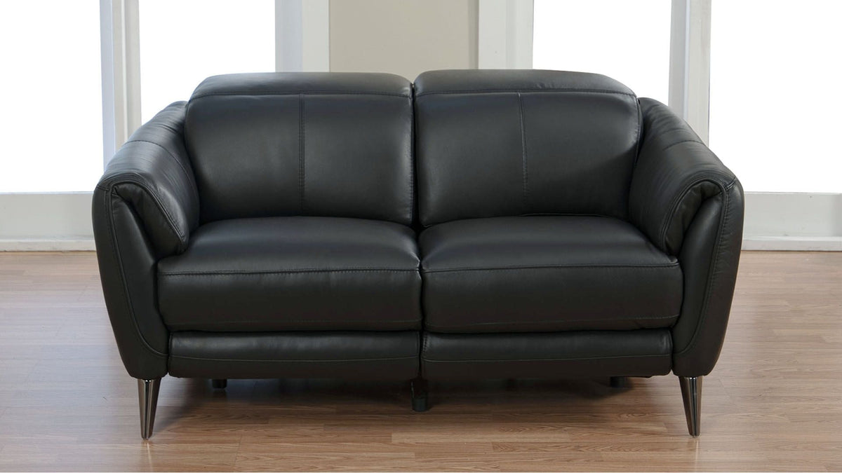 EK-H247 Black Top-grain Cow Hide Power Recliner