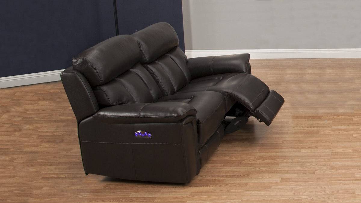 EK-H512 Top-grain Cow Hide Leather with Electric Recliner Sofa Set