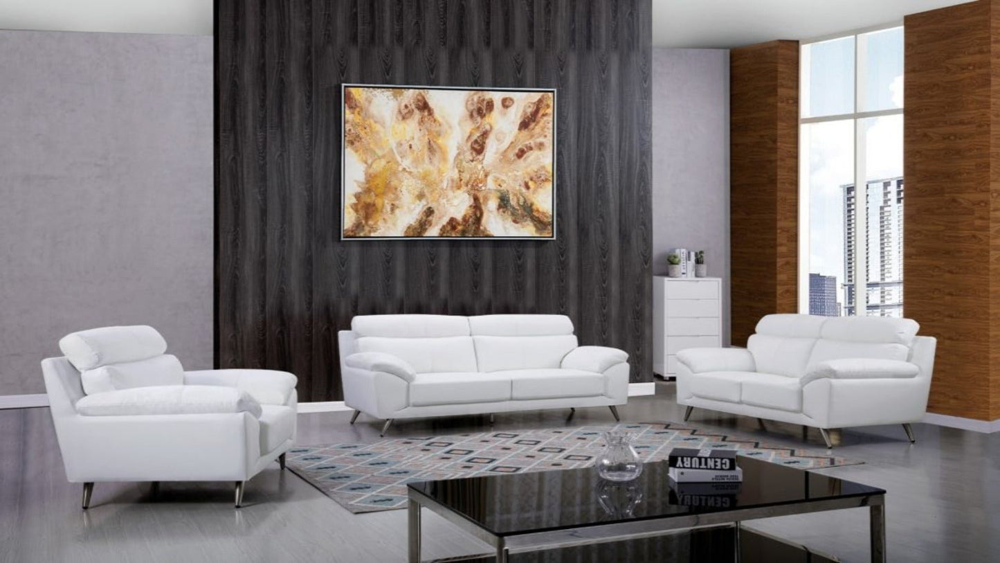 EK528 Linnell Top Grain Leather Sofa Set