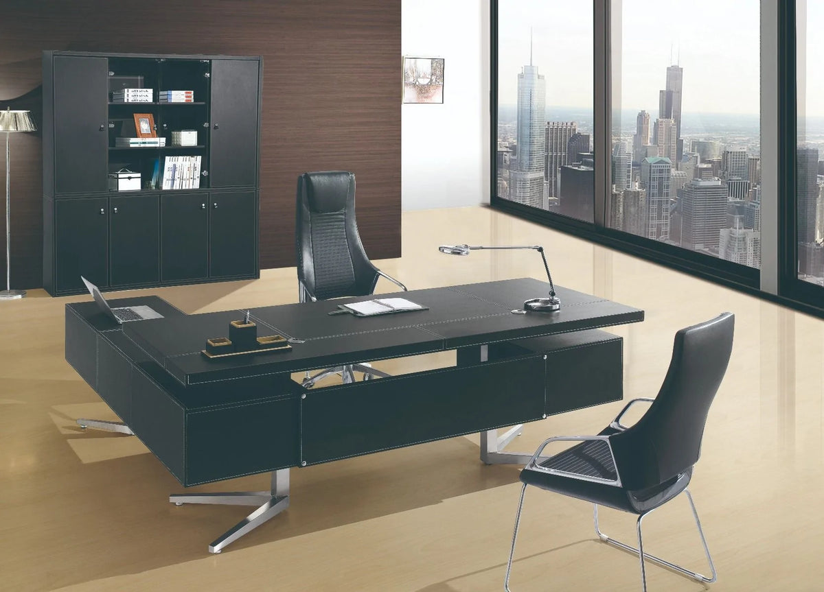 F-01 Black Executive Desk Collection