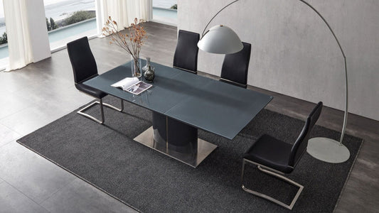 TL-1943E Tempered Glass Extendable Dining Table